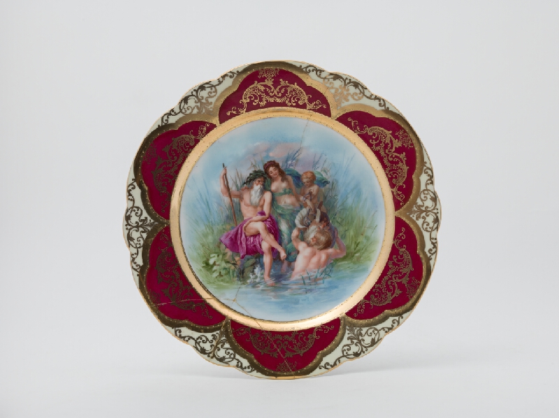 Manufaktúra Augarten – Dekoratívny tanier - Poseidón a nymfa 