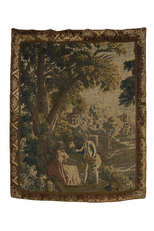 Francúzsko - zo 17. - 18. storočia Západoeurópska manufaktúra - Flámsko – Galantná scéna 