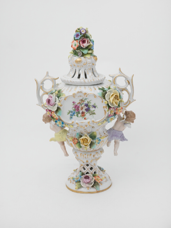 Neapol Manufaktúra Capodimonte – Potpourri váza  