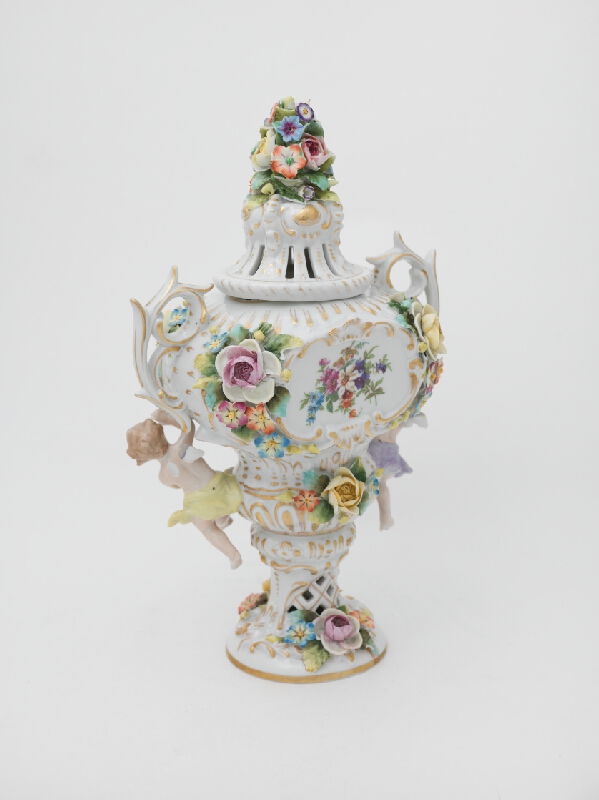 Neapol Manufaktúra Capodimonte – Potpourri váza  