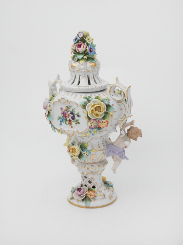Neapol Manufaktúra Capodimonte – Potpourri váza  