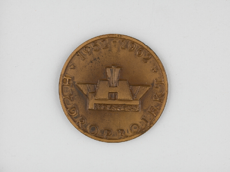 Andrej Peter – Medaila - Hydroprojekt 1952-62 reverz 