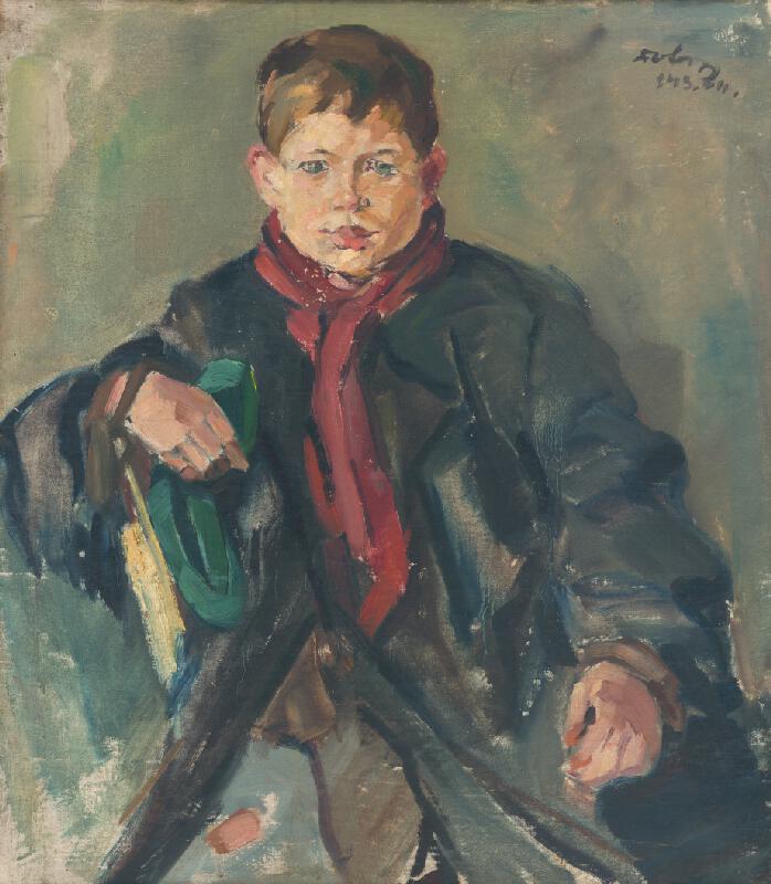 Andrej Doboš – Štúdia sediaceho chlapca 