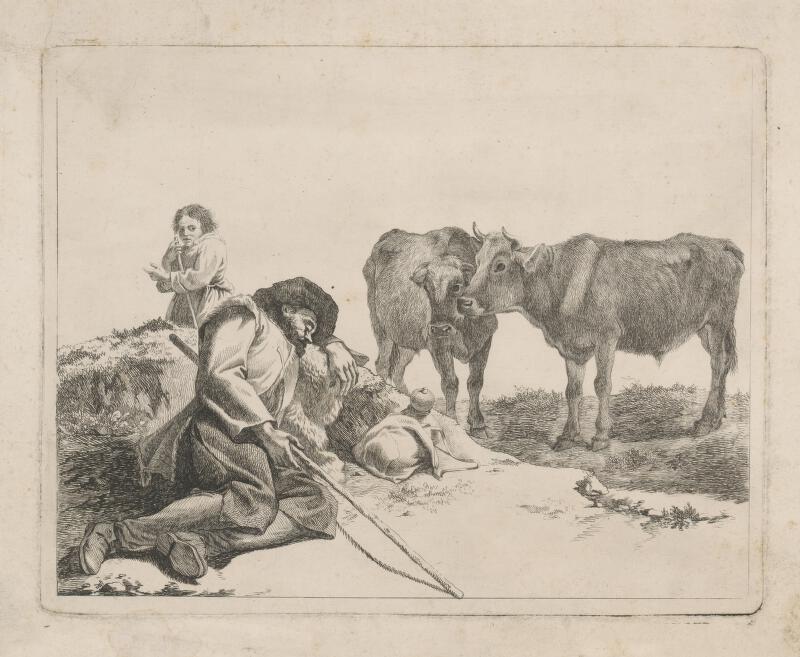 Stredoeurópsky grafik z prelomu 18. - 19. storočia – Pastierska scéna 