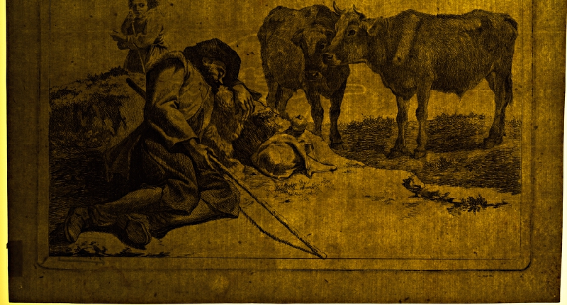 Stredoeurópsky grafik z prelomu 18. - 19. storočia – Pastierska scéna 