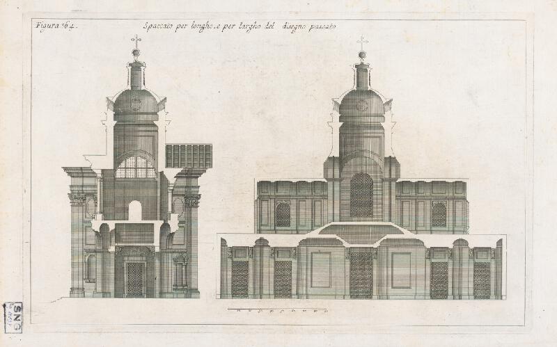 Andrea Pozzo, Giacomo Böemo Komarek – Fig.63. - Projekt a výška v kostole sv.Ignára B.Luigiho v budove Collegio Romaine 