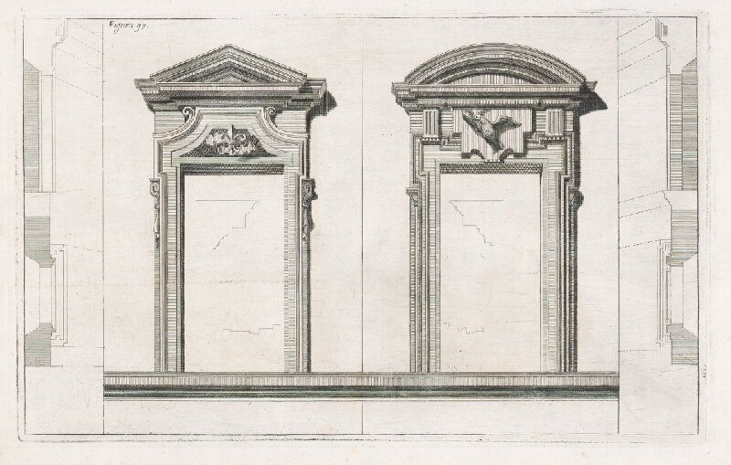 Andrea Pozzo, Giacomo Böemo Komarek – Fig.97. - Portály a okná 