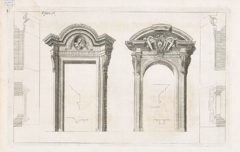 Andrea Pozzo, Giacomo Böemo Komarek – Fig.97. - Portály a okná 