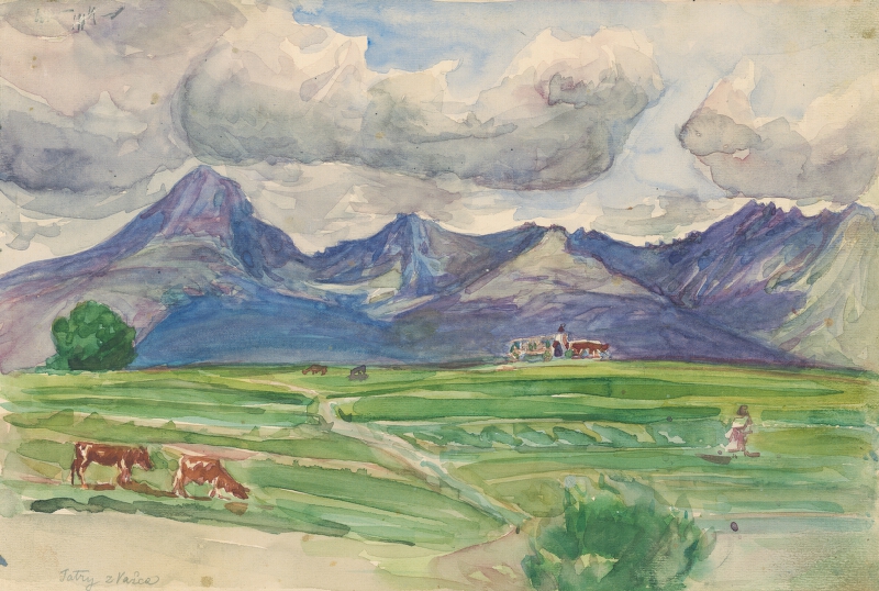 Jaroslav Augusta – Štúdia pohľadu na Tatry  