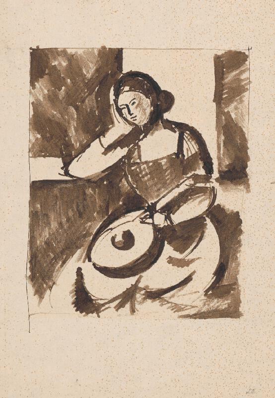 Ján Želibský – Žena s mandolínou 