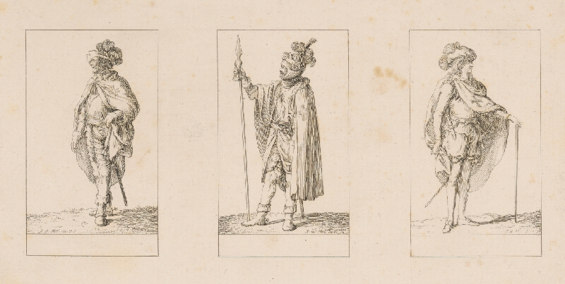Johann Wilhelm Meil – Tri krojové štúdie šľachticov 