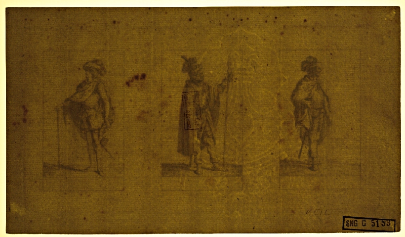 Johann Wilhelm Meil – Tri krojové štúdie šľachticov 