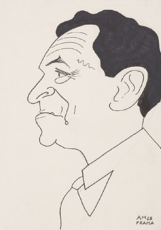Adolf Hoffmeister – Karikatúrny portrét Petra Karvaša IV. 