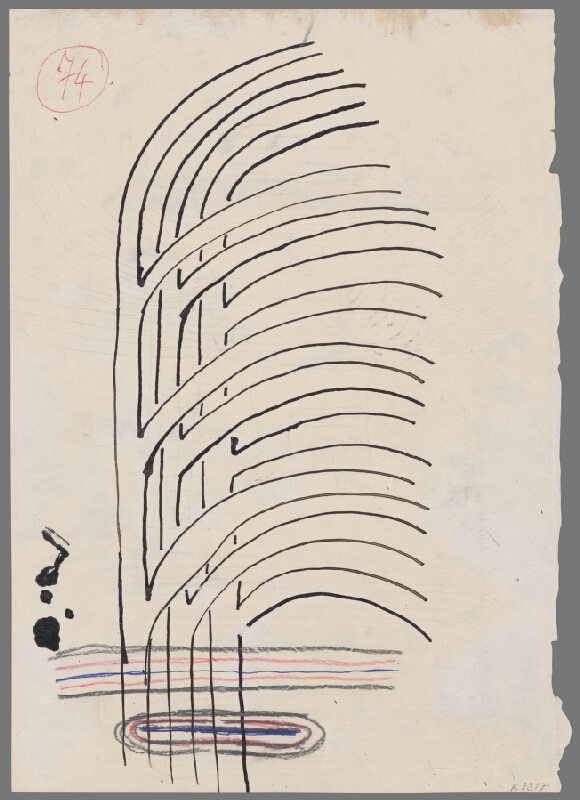 Ľudovít Hološka – Drawing for Poems of Ľ. Feldek Chalk Circle 