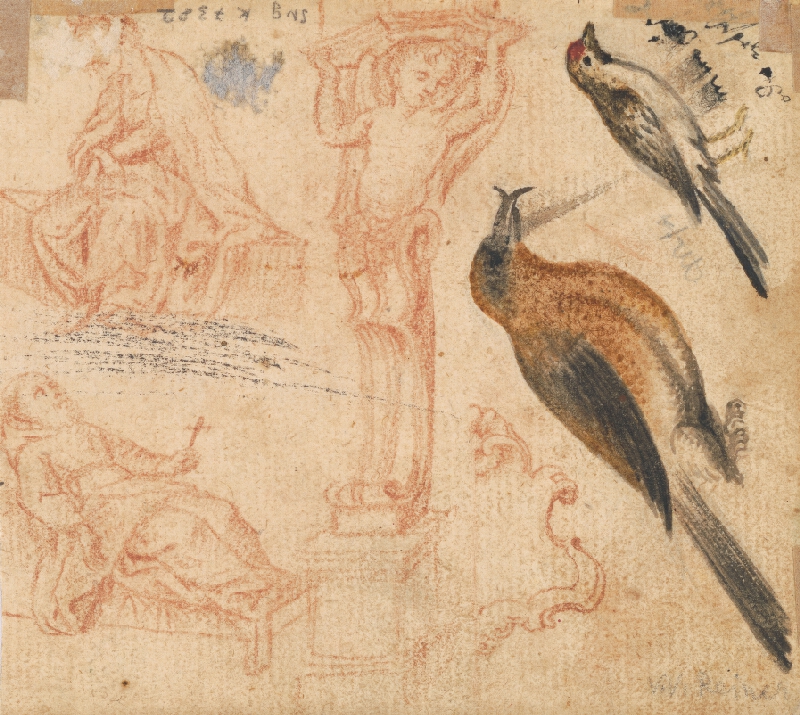 Český maliar z 18. storočia – Sketch of a Soldier and Angels 