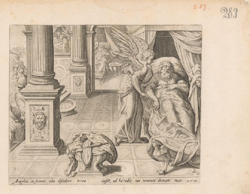 Claes Jansz. Visscher – Anjel nad spiacim mužom 