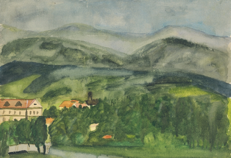 Arnold Peter Weisz-Kubínčan – Krajina s domami 