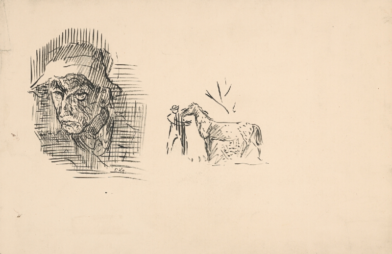 Arnold Peter Weisz-Kubínčan – Sketch of a Head of an Older Worker 