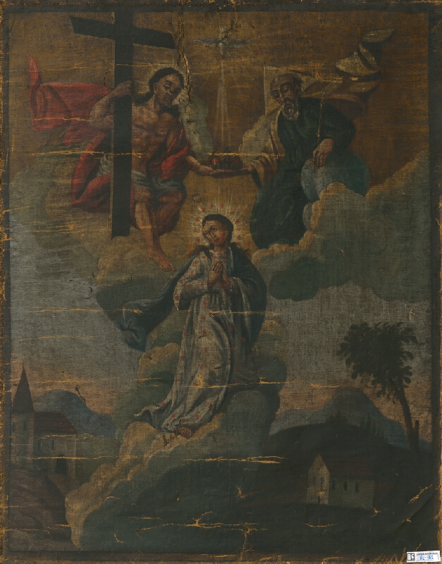 Neznámy autor – Korunovanie Panny Márie-patrónky obuvníkov 