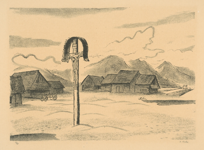 Václav Fiala – Kríž za dedinou, 1931, Slovenská národná galéria 