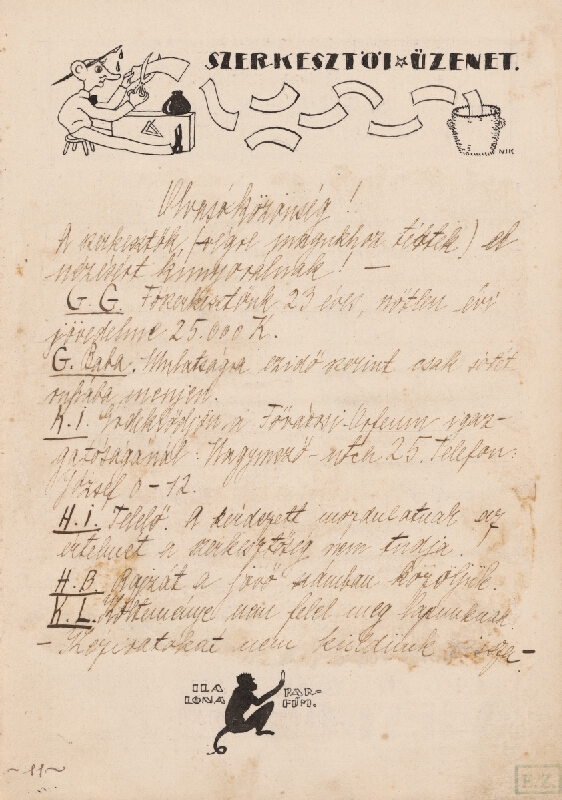 Mikuláš Galanda – Szekesztöi üzenet. 