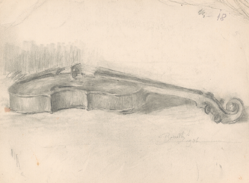 Andor Borúth – Zátišie s husľami 