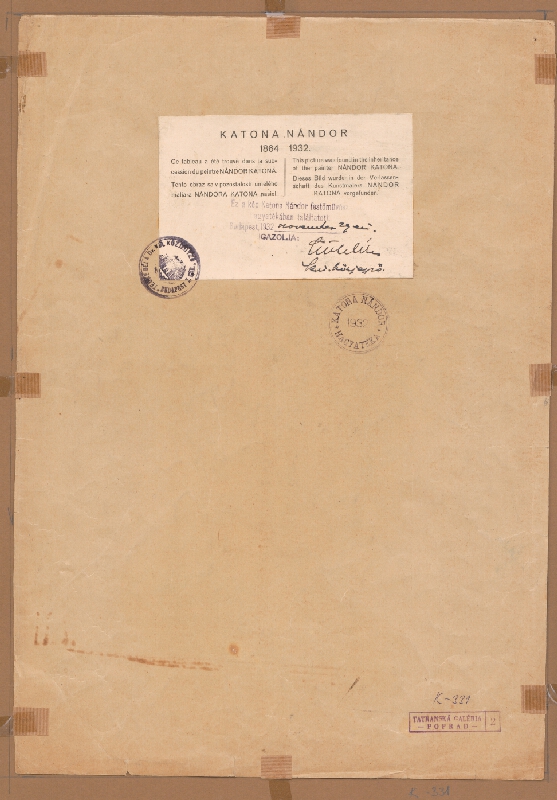 Ferdinand Katona – Podobizeň Michala Kačicu 