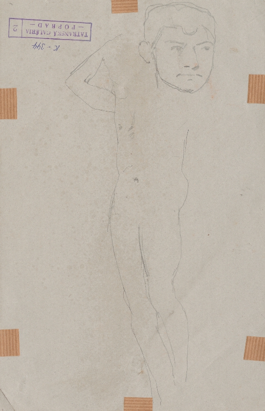 Ferdinand Katona – Mužský akt s bremenom odzadu 