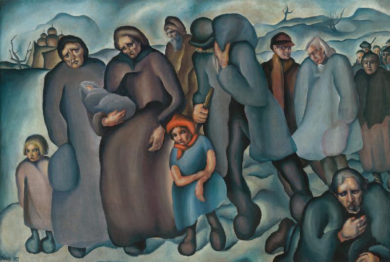 Konštantín Bauer – Utečenci, 1927, Východoslovenská galéria 