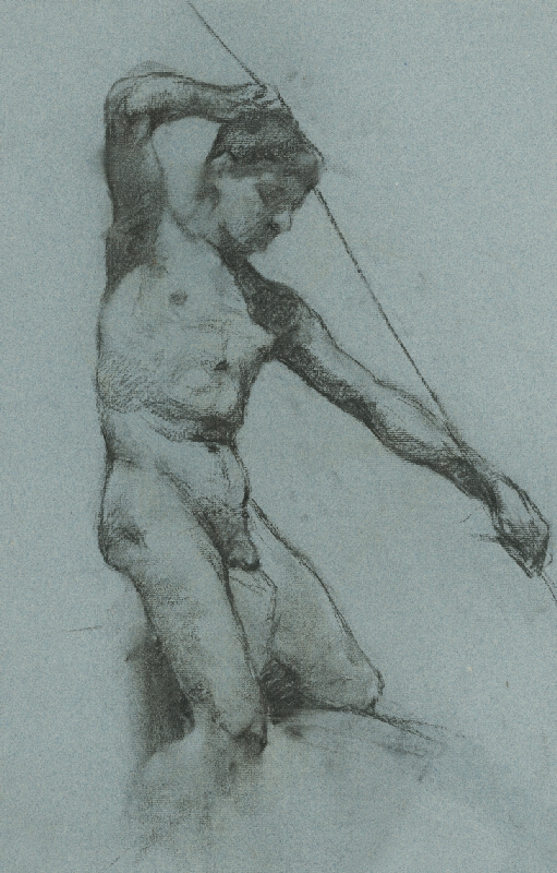 Ákos Aranyossy – Štúdia aktu sediacej ženy 