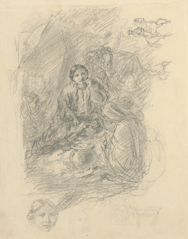 Slovenský maliar z 2. polovice 19. storočia, Klimkovič – Štúdia dvoch sediacich postáv 