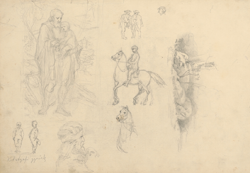 Slovenský maliar z 2. polovice 19. storočia, Klimkovič – Štúdia postáv a koní 