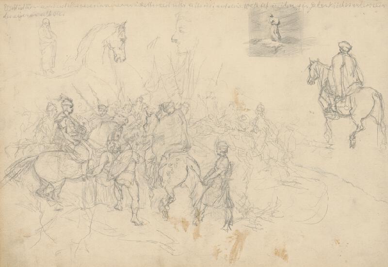 Slovenský maliar z 2. polovice 19. storočia, Klimkovič – Štúdia postáv na koňoch 