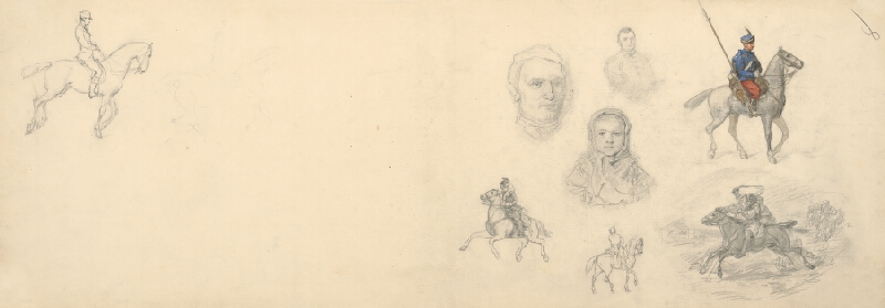 Slovenský maliar z 2. polovice 19. storočia – Štúdia postáv, hláv detí, zvieracích a iných motívov 