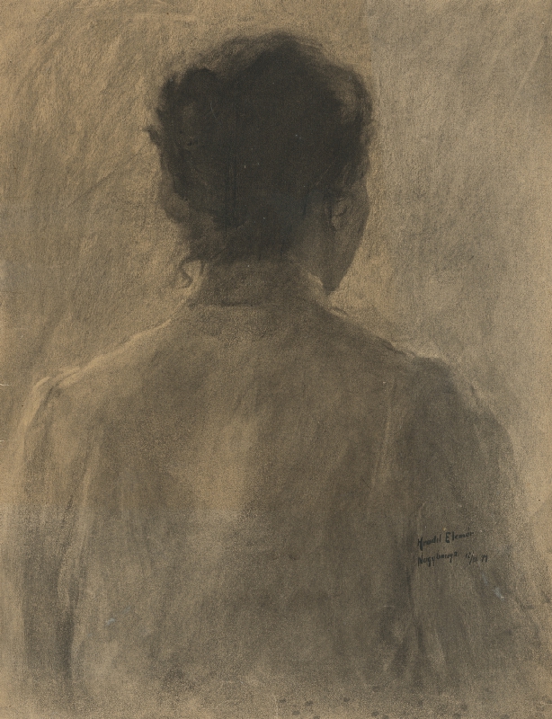 Elemír Halász-Hradil – Štúdia ženy zo zadu 