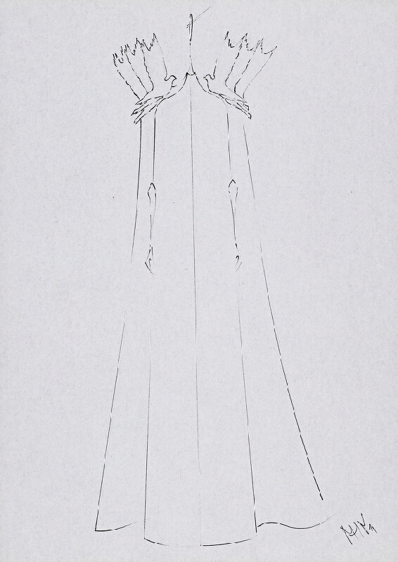 Marcel Holubec W. – 801212. Večerné šaty s plášťom 