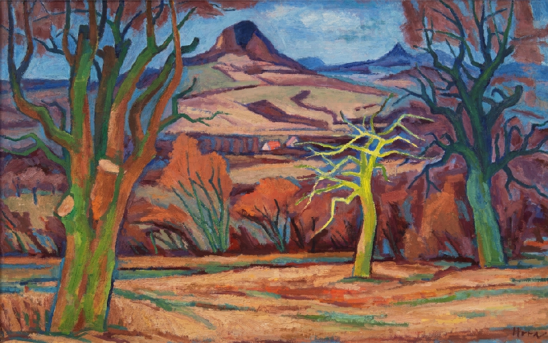 František Hora – Krajina se třemi stromy 