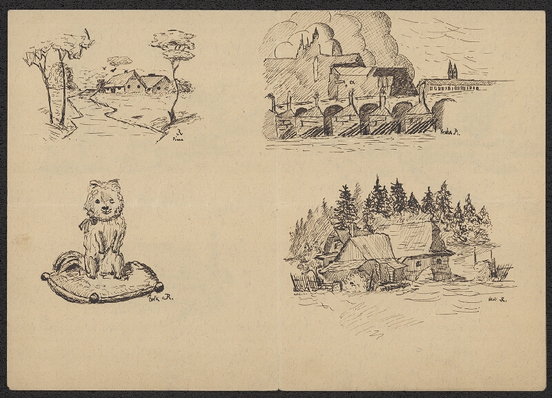 Jiří Rathouský – kresba - krajina 