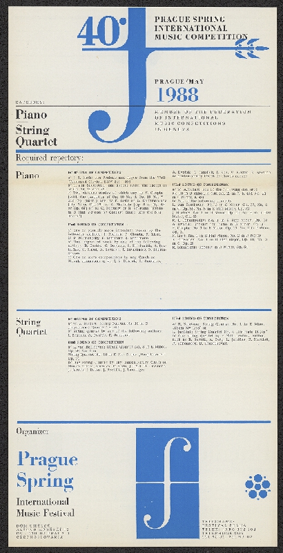 Jiří Rathouský – 40. Prague Spring Int. Music Competiton. Prague May 1988 