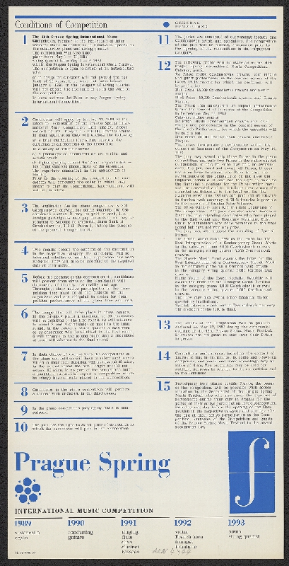 Jiří Rathouský – 40. Prague Spring Int. Music Competiton. Prague May 1988 