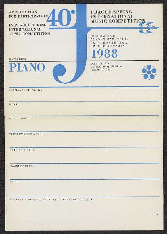 Jiří Rathouský – 40. Prague Spring ... Piano 