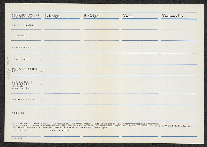 Jiří Rathouský – 40. Prager Frühling. Streich Quartett 