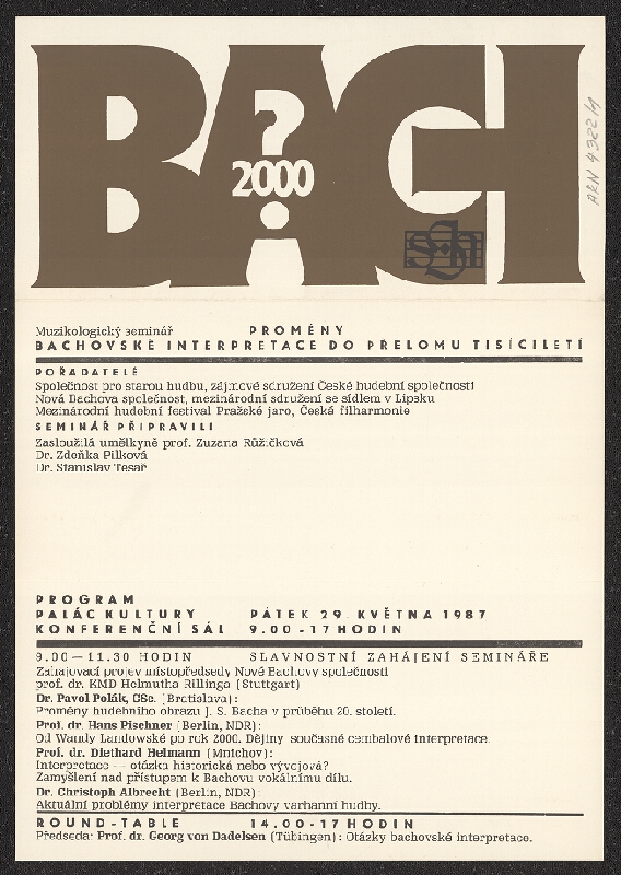 Jiří Rathouský – Bach 2000? Proměny Bachovské interpretace do přelomu tisíciletí 