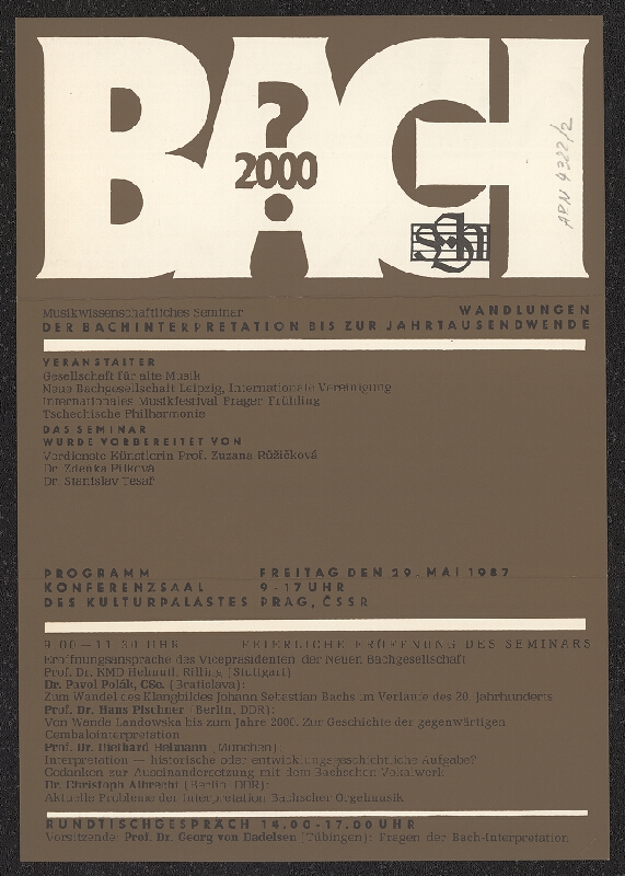 Jiří Rathouský – Bach 2000? Proměny Bachovské interpretace do přelomu tisíciletí 