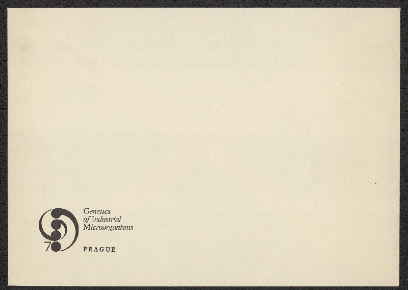 Jiří Rathouský – GIM 1970 Genetics of Industrial Microorganism 