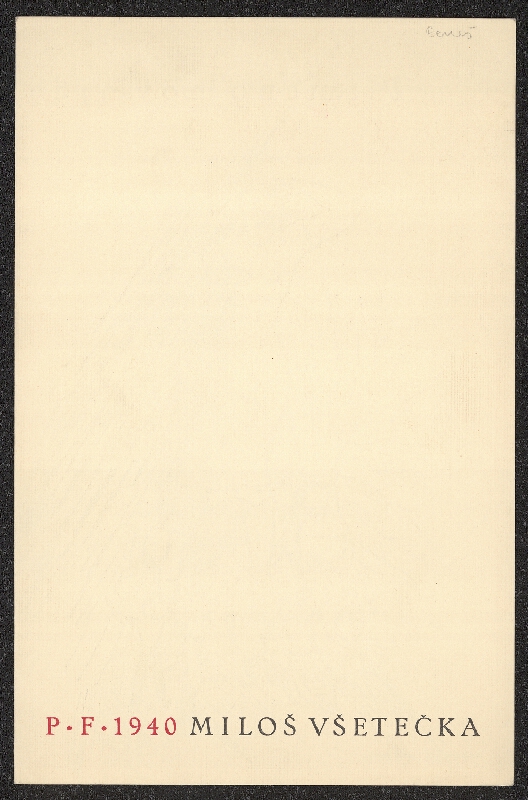 Karel Dudešek – Miloše Všetečky na ro. 1940 
