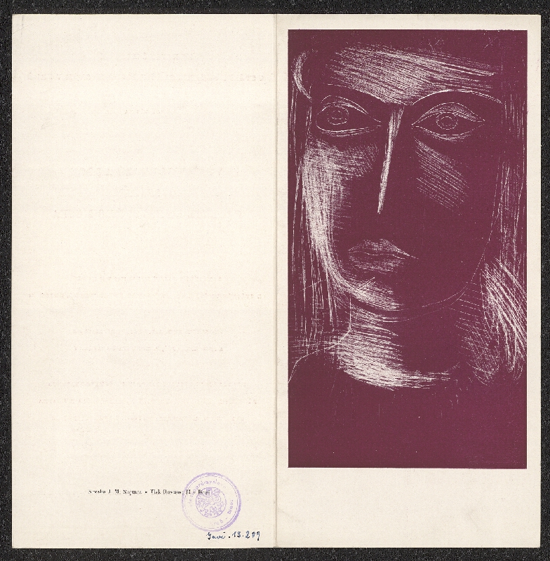 neznámý – Pozvánka na výstavu obrazů a soch ze sbírek galerie Mor. musea v UPM Brno 