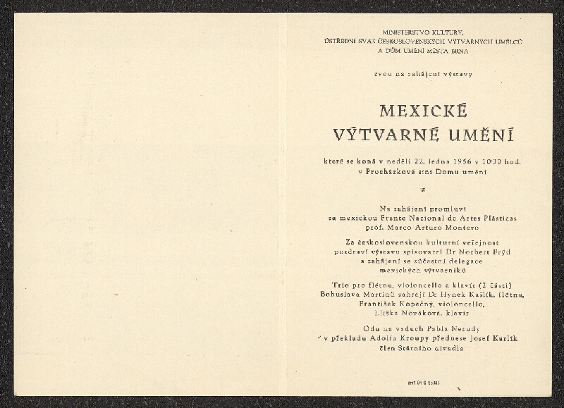 neznámý – Mexické výtvarné umění v DUM Brno 