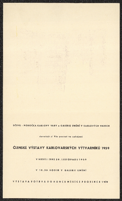  – Výstava Karlovarských výtvarníků, Galerie umění Karl. Vary 
