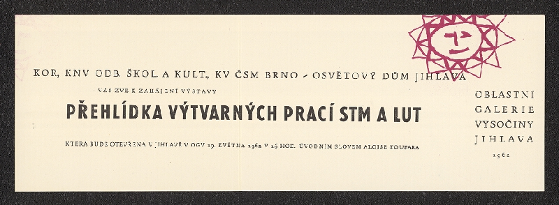 neznámý – Konvolut pozvánek pro kulturní akce 